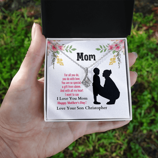 ShineOn-Fulfillment-Jewelry-14k-White-Gold-Finish-Alluring-Beauty-Pendant-Necklace-in-Standard-gift-Box-Mothers-day-Necklace-Gift-for-Mom-from-son