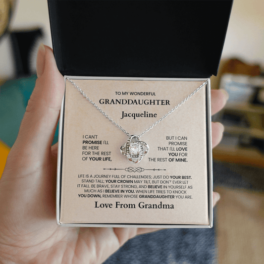 ShineOn-Fulfillment-Jewelry-14k-White-Gold-Finish-Love-Knot-Pendant-necklace-in-Standard-Gift-Box-Necklace-gift-for-Granddaughter-with-Personalized-gift-box-card.