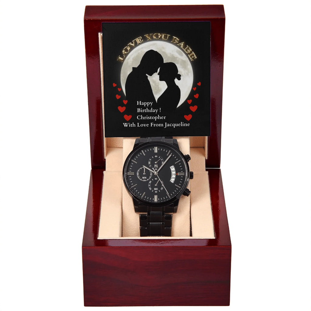 Black Chronograph Watch 10