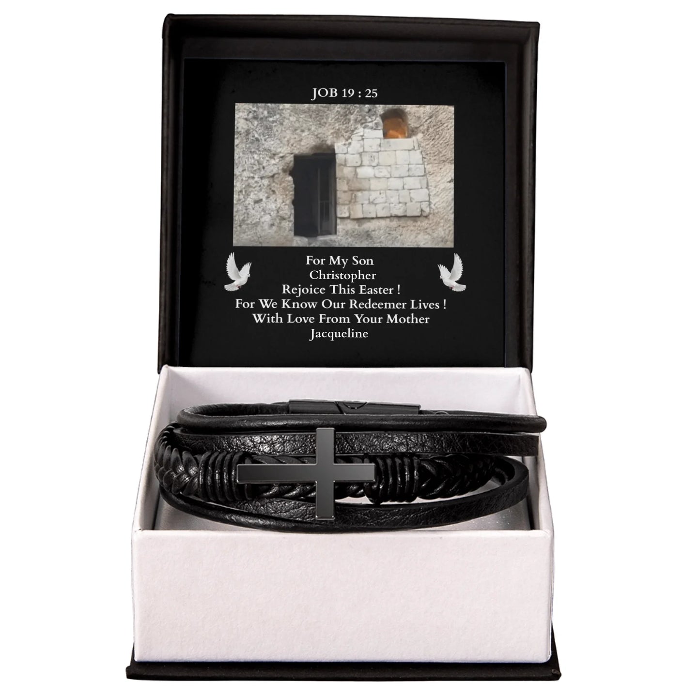ShineOn-Fulfillment-Jewelry-Mens-leather--Bracelet-in-Two-Tone-Gift-Box-Mens-bracelet-Easter-Gift-for-Son-from-Mom.
