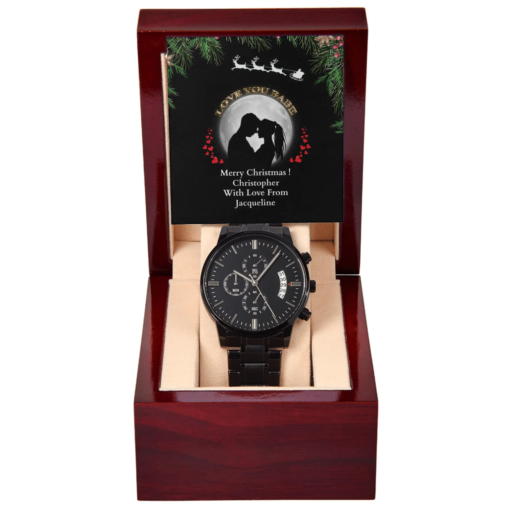 Black Chronograph Watch 10
