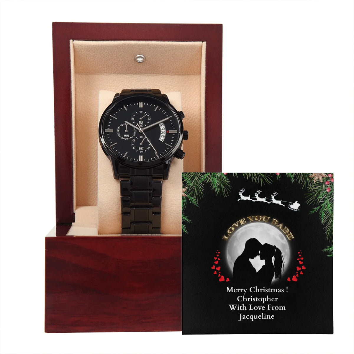 Black Chronograph Watch 9