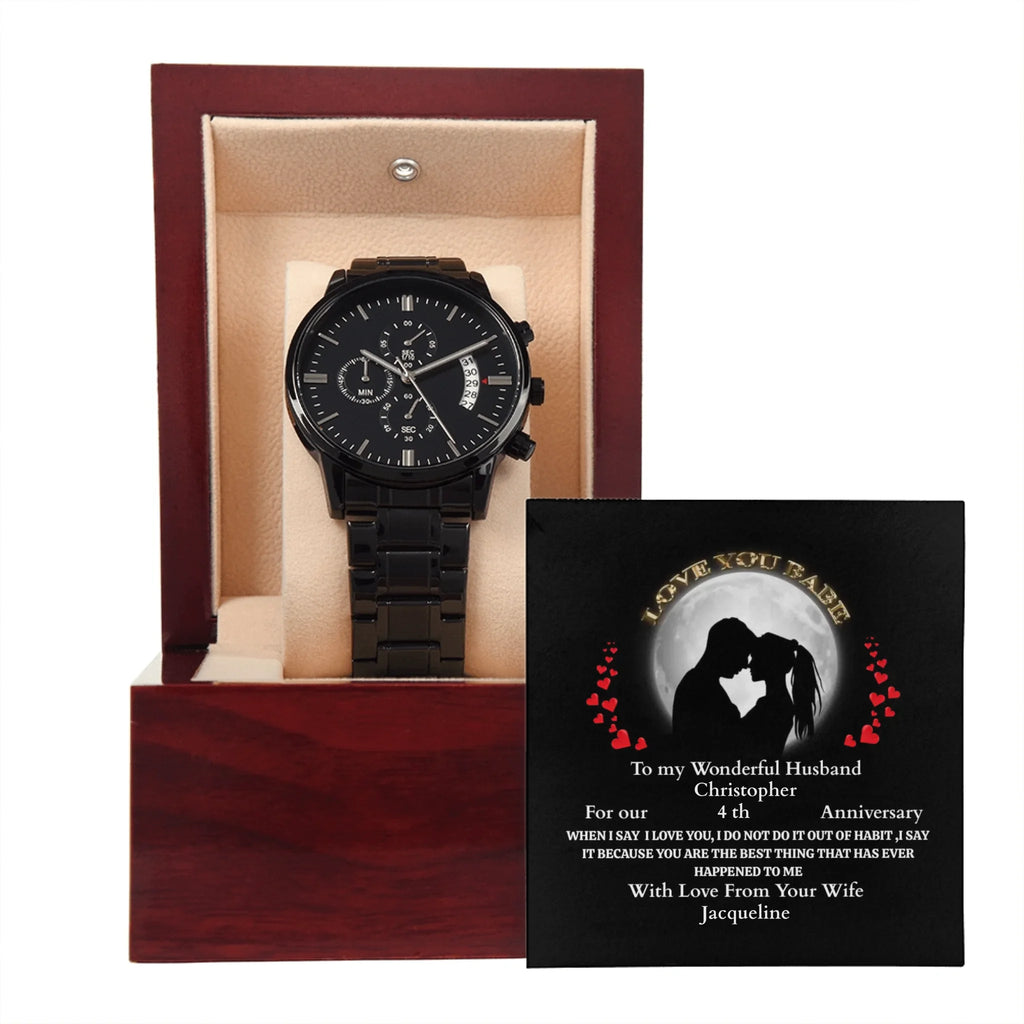 Black Chronograph Watch 9
