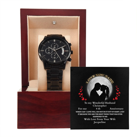 ShineOn-Fulfillment-Jewelry-Luxury-Box-with-LED-Black-Chronograph-Watch-Anniversary-gift-for-Husband-from-Wife.
