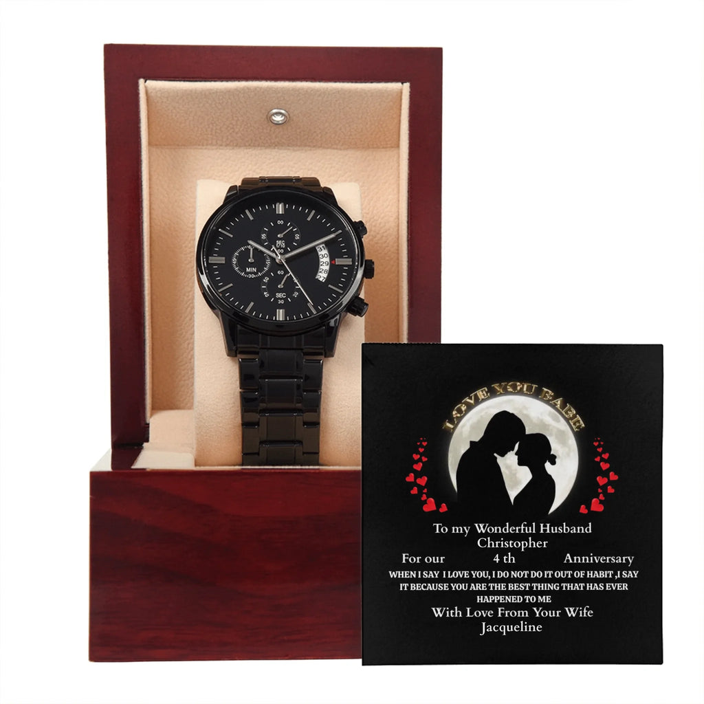 Black Chronograph Watch 9