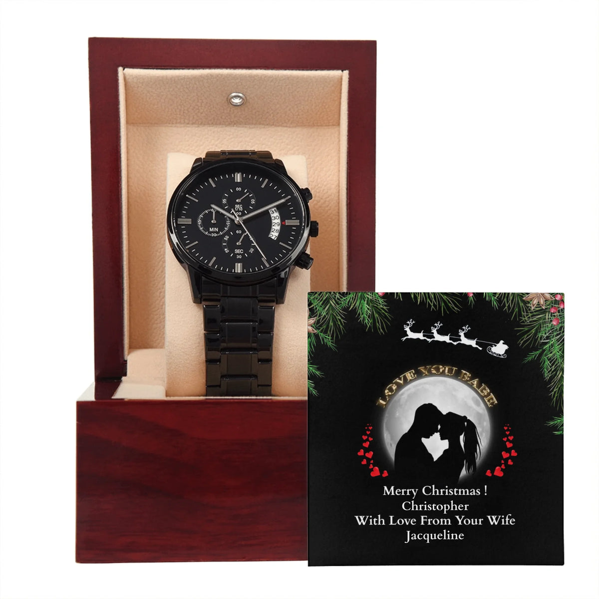 Black Chronograph Watch 9