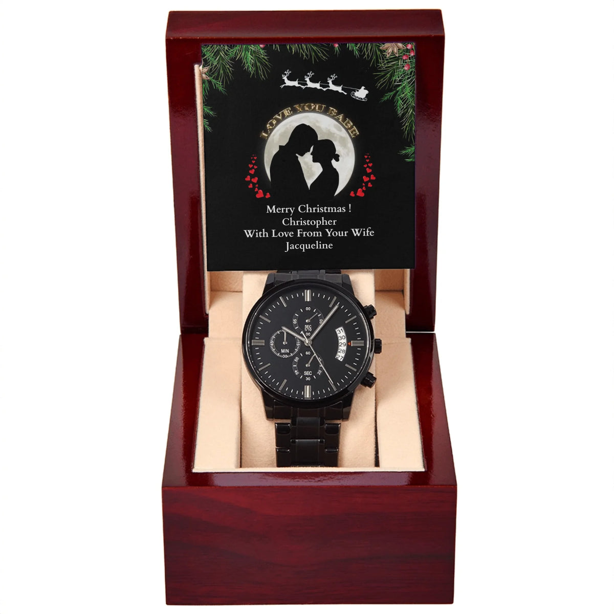 Black Chronograph Watch 10