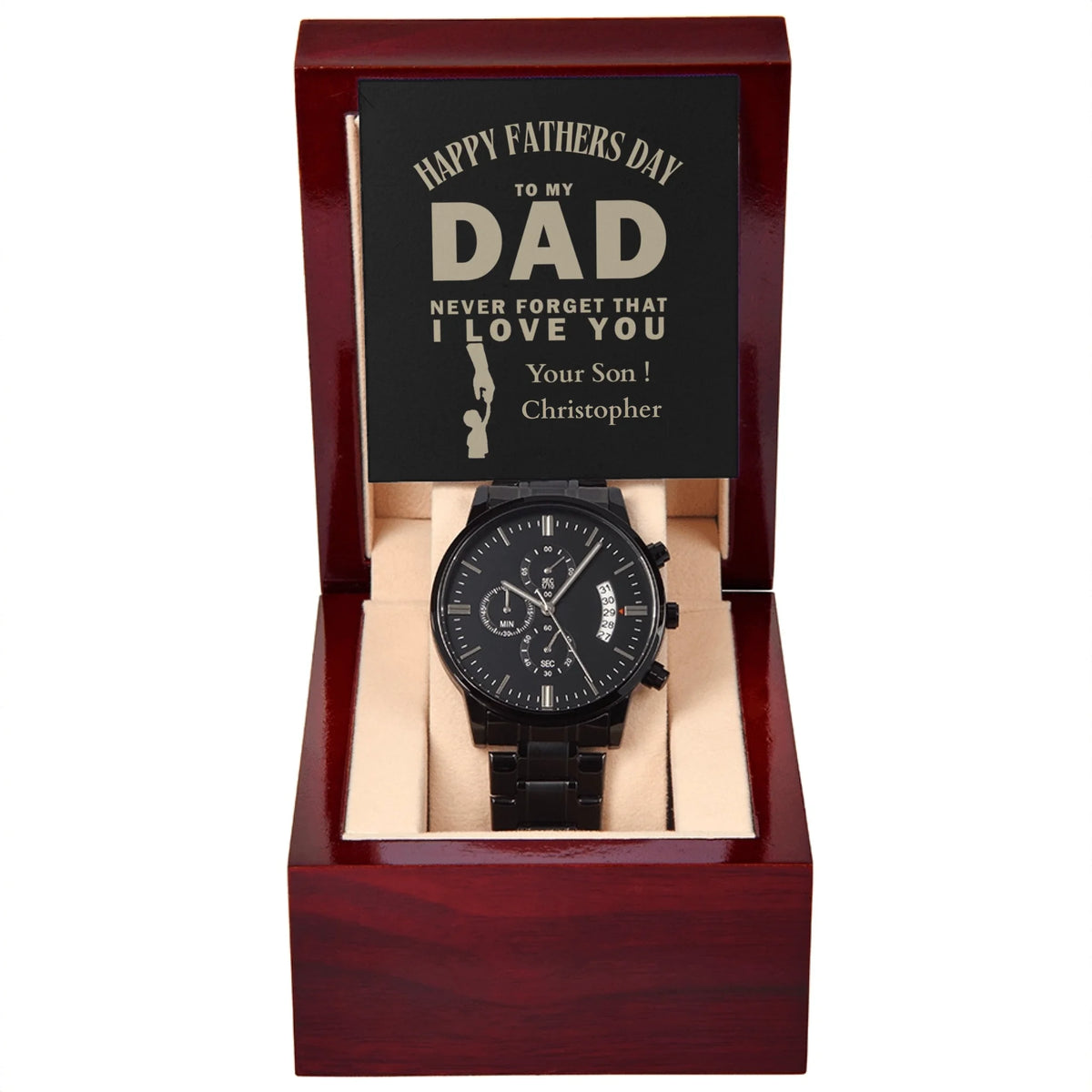 Black Chronograph Watch 10