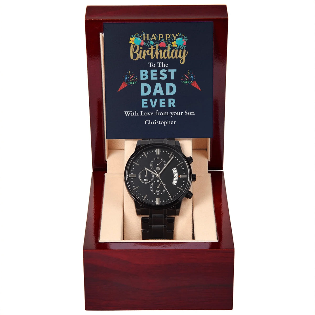 Black Chronograph Watch 10