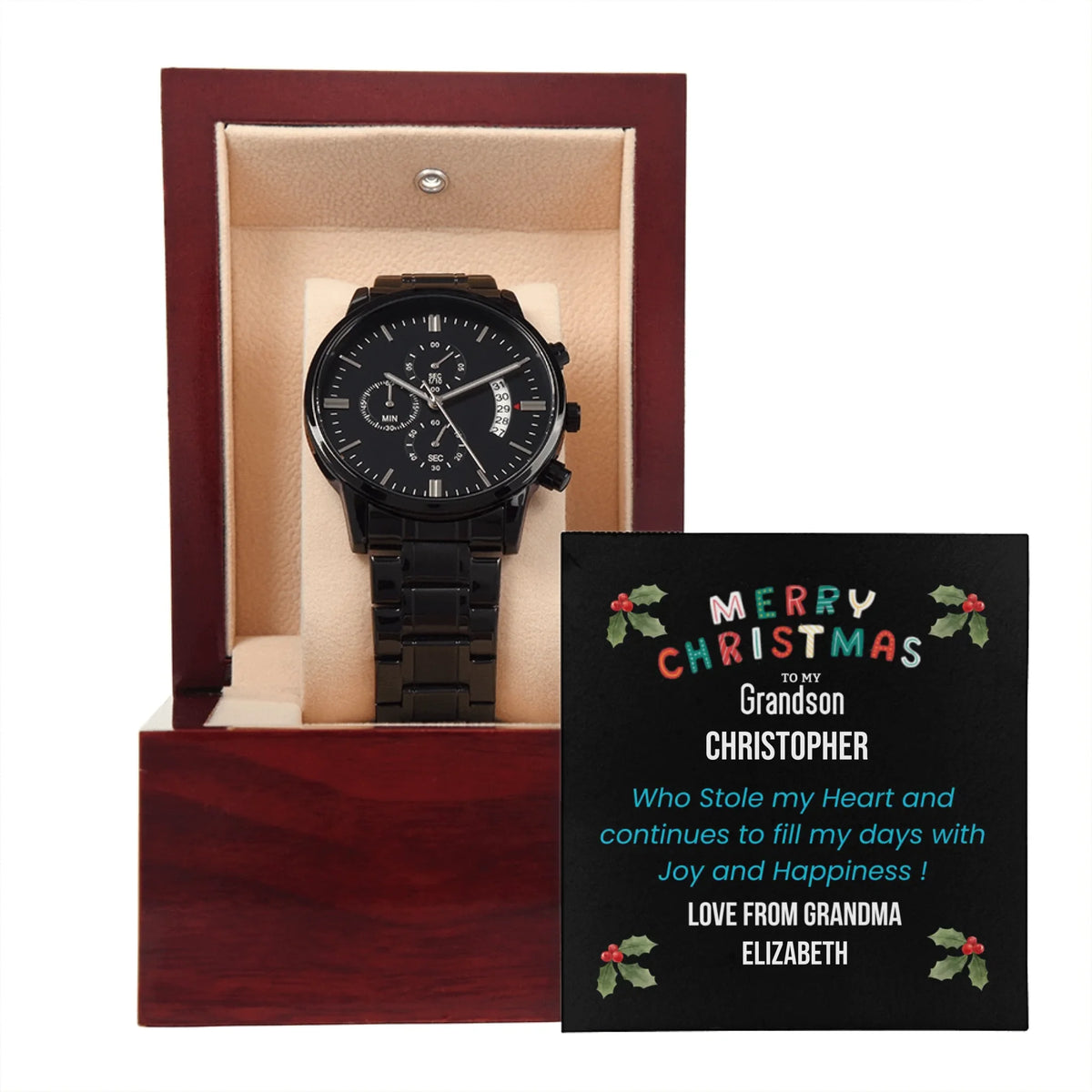 Black Chronograph Watch 9