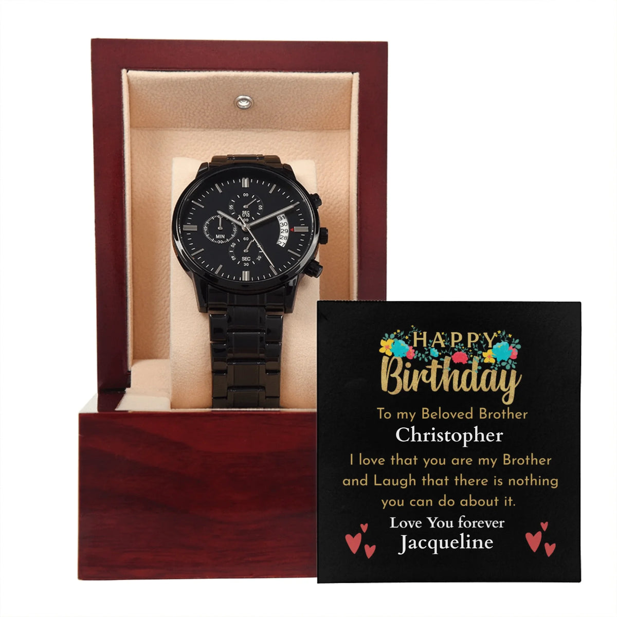 Black Chronograph Watch 9