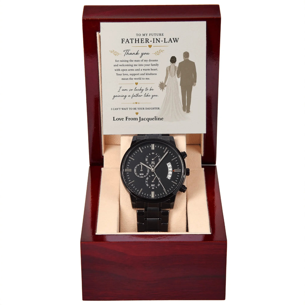 Black Chronograph Watch 10