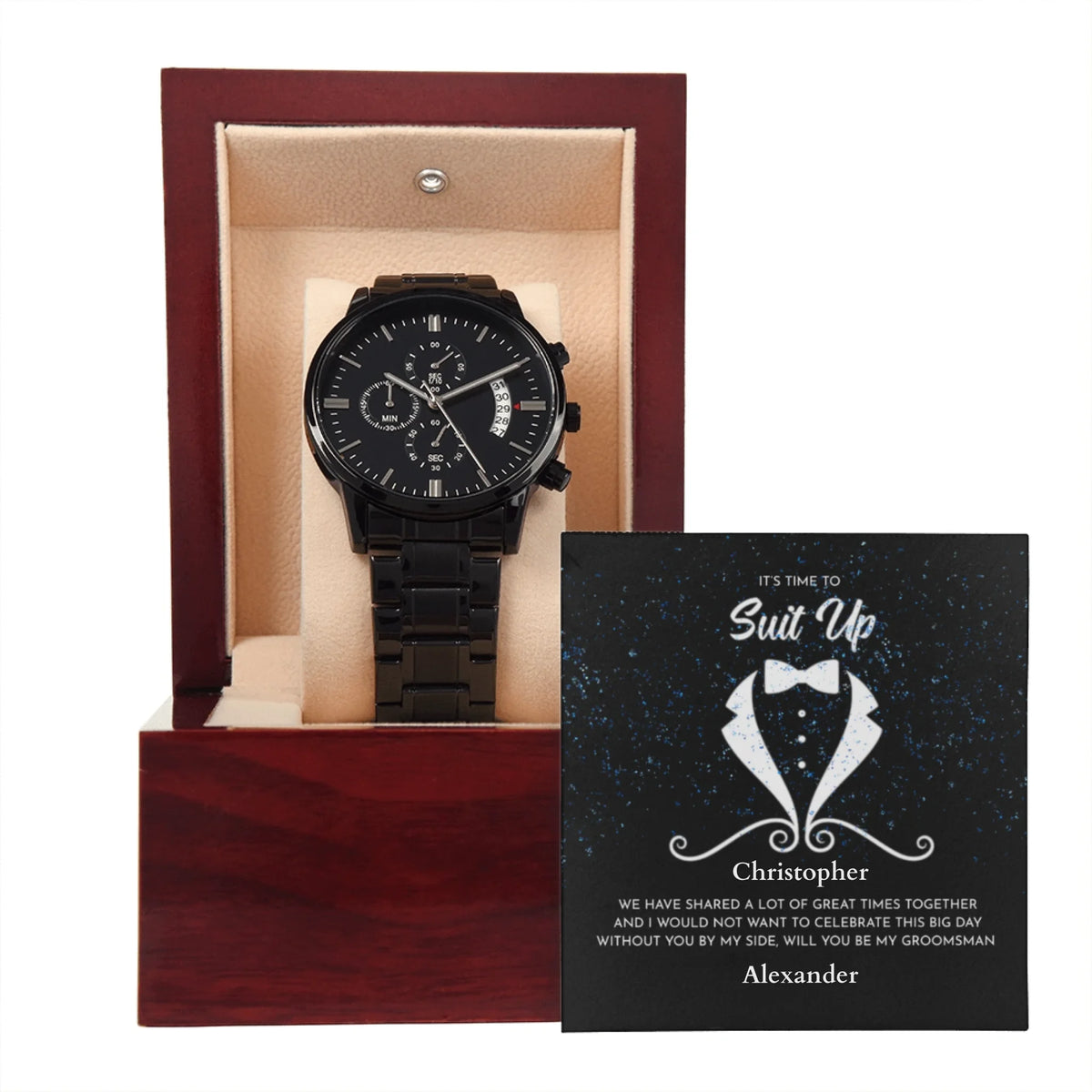Black Chronograph Watch 9