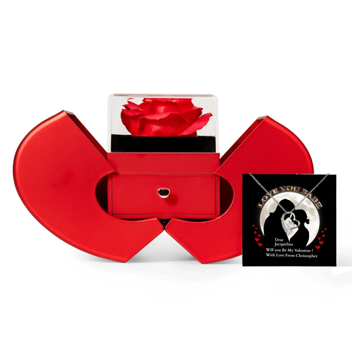 Forever Love + Red Rose Red Box White Gold Amazon