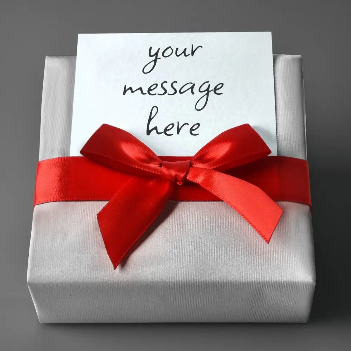 Gift wrap with personalized message