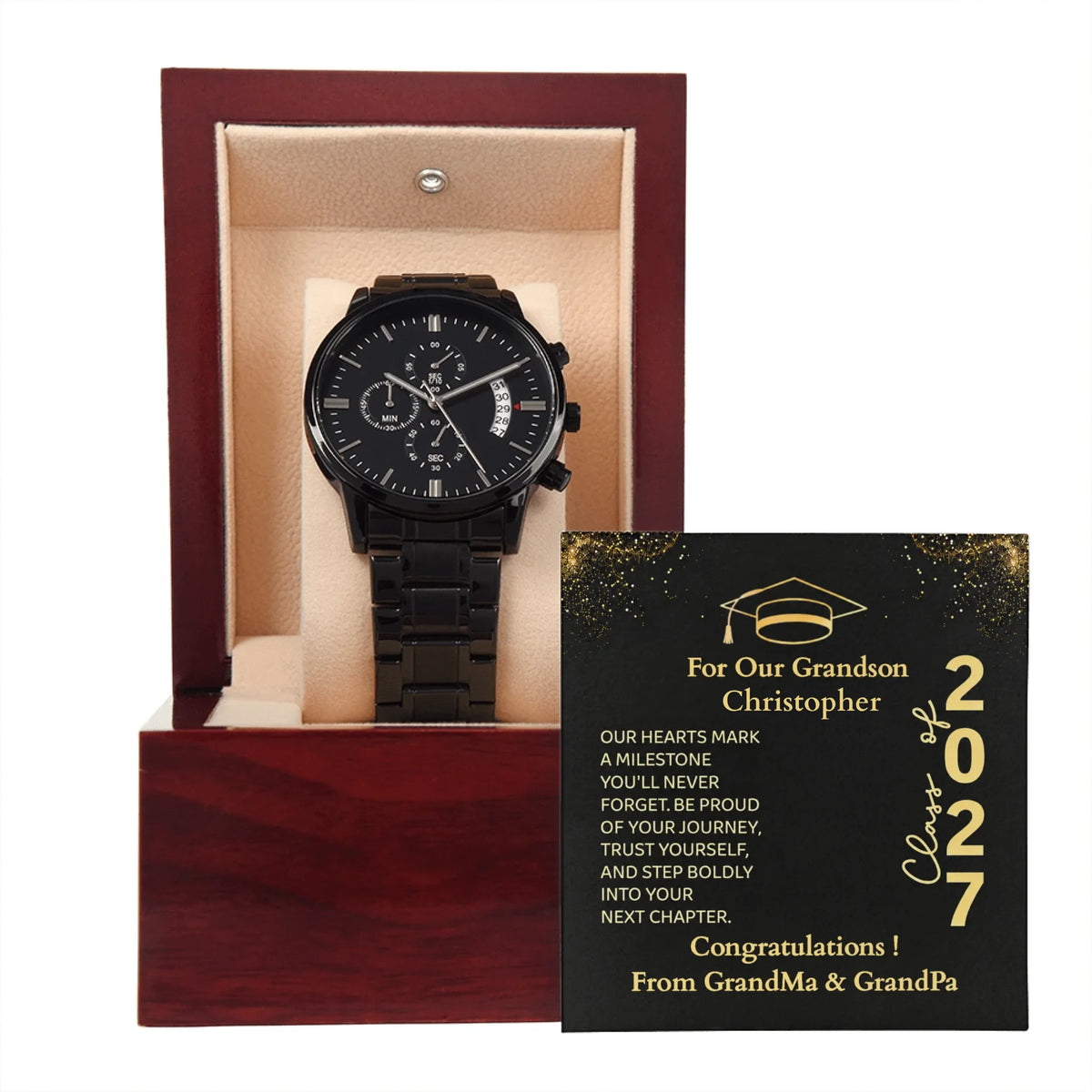 Black Chronograph Watch 9