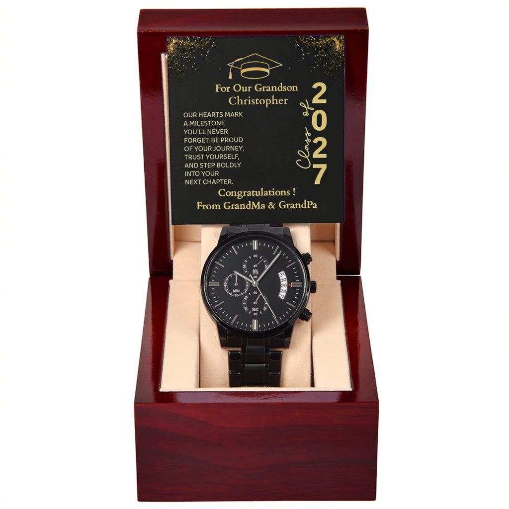 Black Chronograph Watch 10
