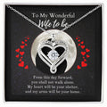 ShineOn-Fulfillment-Jewelry-14k-White-Gold-Finish-Love-you-always-engraved-heart-pendant-necklace-in-Standard-Gift-Box-Wedding-Gift-for-bride-from-groom-with-Personalized-gift-box-card.

