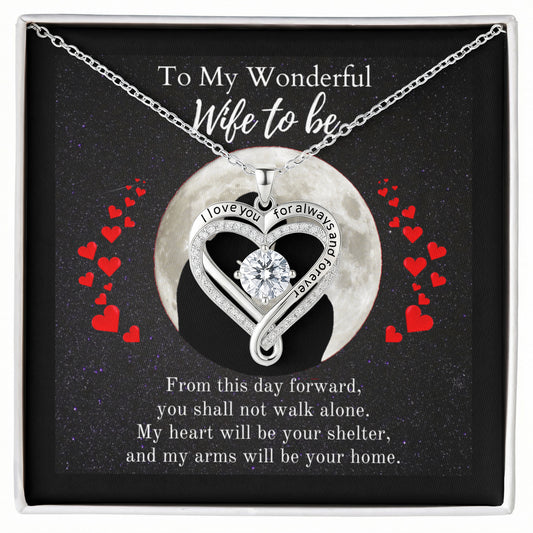 ShineOn-Fulfillment-Jewelry-14k-White-Gold-Finish-Love-you-always-engraved-heart-pendant-necklace-in-Standard-Gift-Box-Wedding-Gift-for-bride-from-groom-with-Personalized-gift-box-card.
