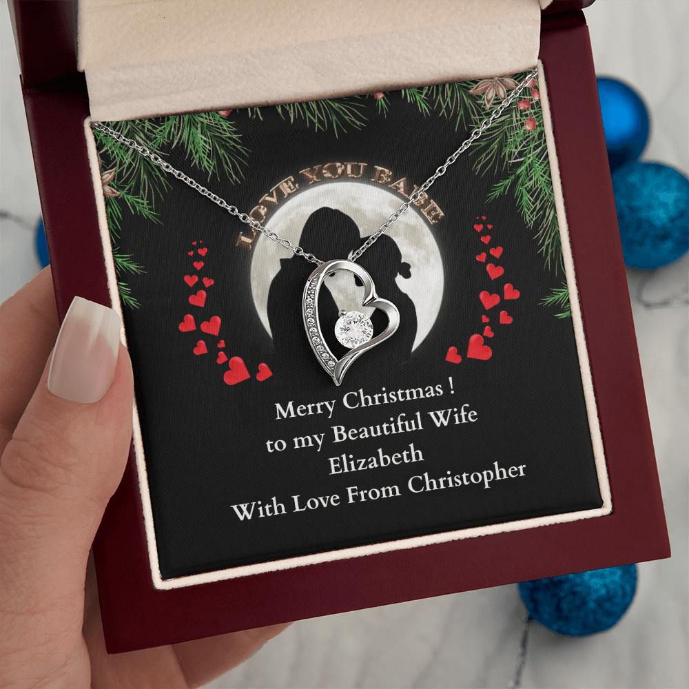ShineOn-Fulfillment-Jewelry-14k-White-Gold-Finish-Heart-pendant-necklace-in-Luxury-Gift-Box-Christmas-necklace-gift-for-Wife-with-personalized-gift- box-card.
