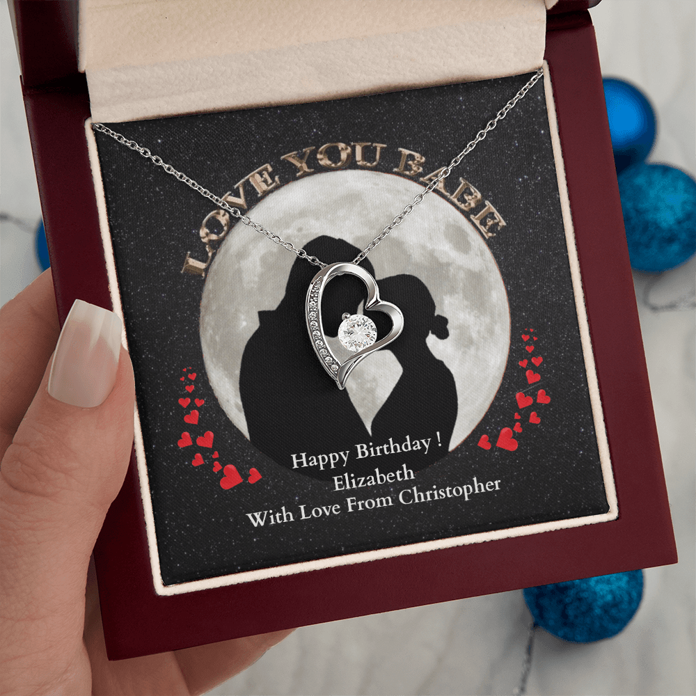 ShineOn-Fulfillment-Jewelry-14k-White-Gold-Finish-Heart-pendant-necklace-in-Luxury-Gift-Box-Birthday-necklace-gift-for-girlfriend-with-personalized-gift- box-card.
