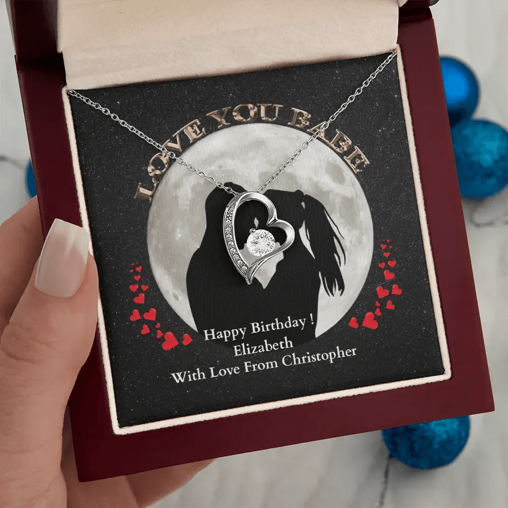 ShineOn-Fulfillment-Jewelry-14k-White-Gold-Finish-Heart-pendant-necklace-in-Luxury-Gift-Box-Birthday-necklace-gift-for-girlfriend-with-personalized-gift- box-card.
