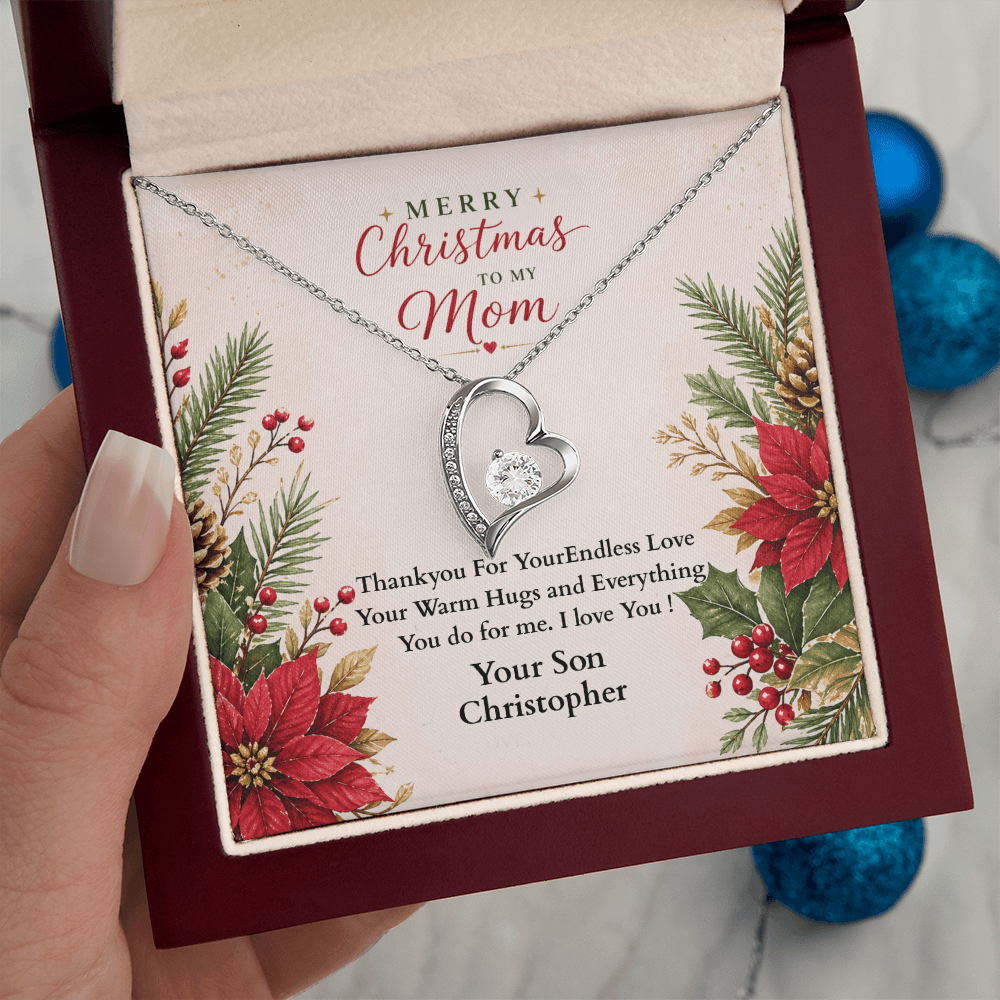 ShineOn-Fulfillment-Jewelry-14k-White-Gold-Finish-Heart-pendant-necklace-in-Luxury-Gift-Box-Christmas-necklace-gift-for-Mom-with-personalized-gift- box-card.