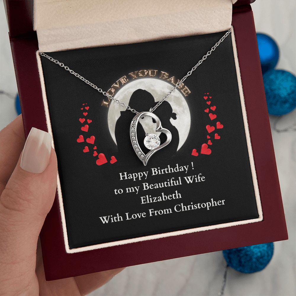 ShineOn-Fulfillment-Jewelry-14k-White-Gold-Finish-Heart-pendant-necklace-in-Luxury-Gift-Box-Birthday-necklace-gift-for-Wife-with-personalized-gift- box-card.
