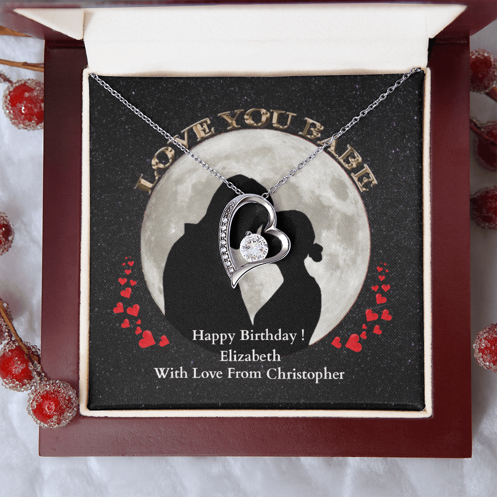 ShineOn-Fulfillment-Jewelry-14k-White-Gold-Finish-Heart-pendant-necklace-in-Luxury-Gift-Box-Birthday-necklace-gift-for-girlfriend-with-personalized-gift- box-card.
