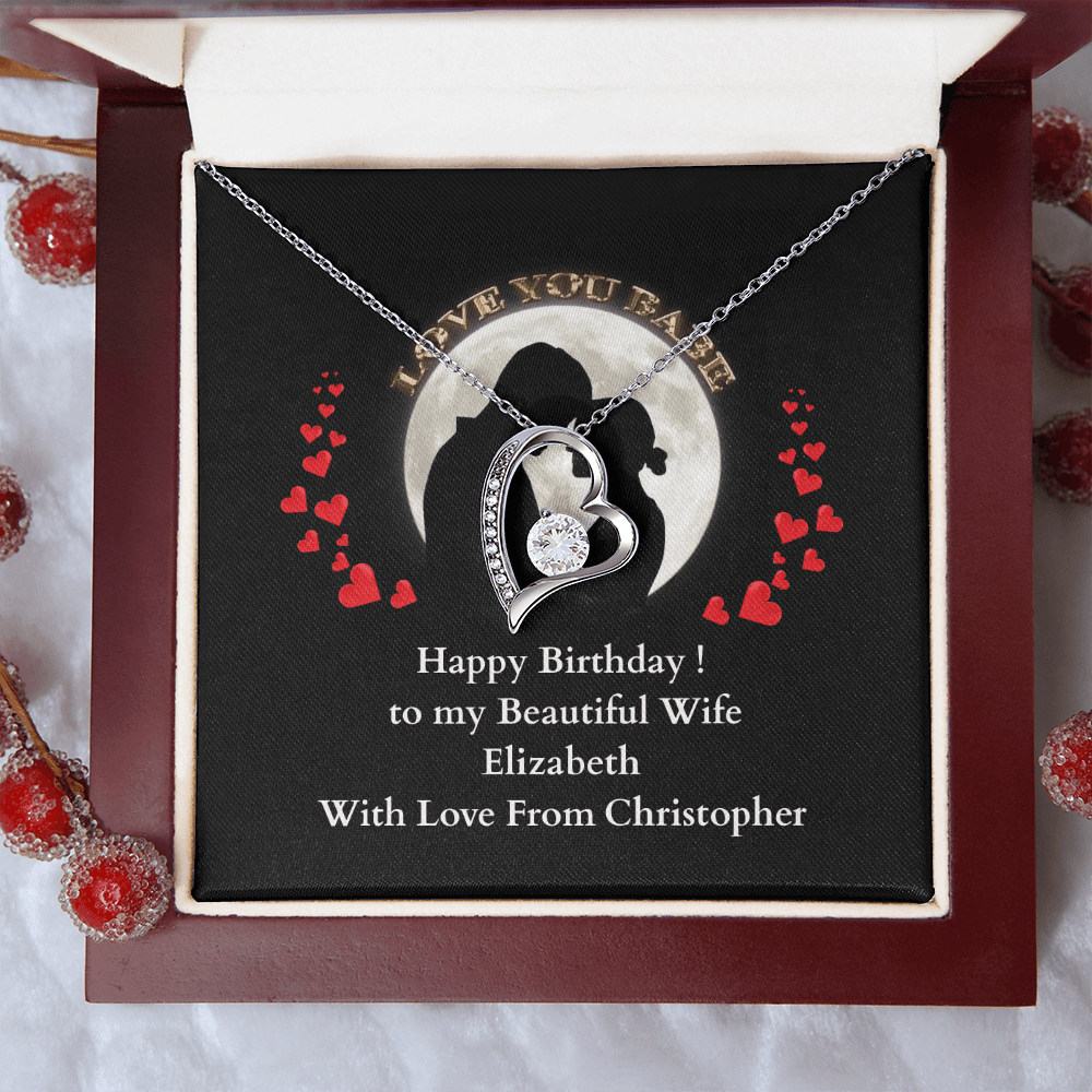 ShineOn-Fulfillment-Jewelry-14k-White-Gold-Finish-Heart-pendant-necklace-in-Luxury-Gift-Box-Birthday-necklace-gift-for-Wife-with-personalized-gift- box-card.
