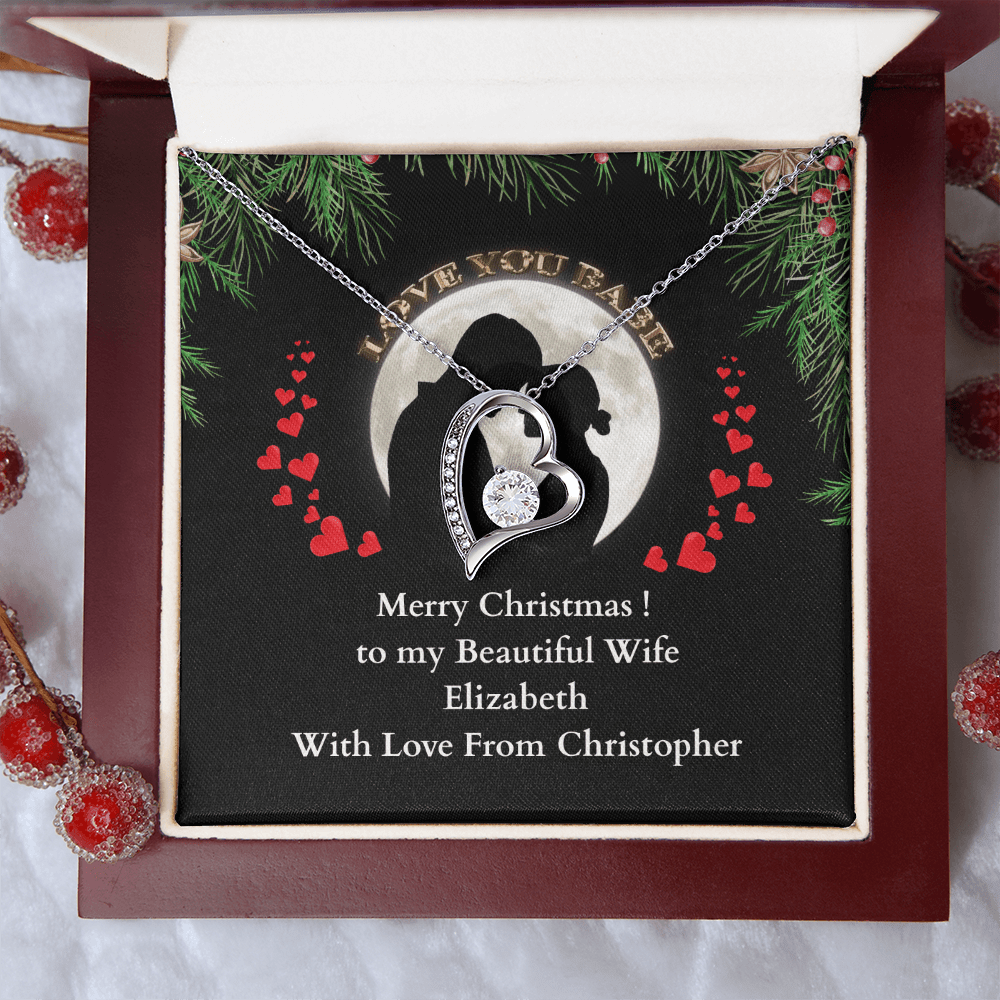 ShineOn-Fulfillment-Jewelry-14k-White-Gold-Finish-Heart-pendant-necklace-in-Luxury-Gift-Box-Christmas-necklace-gift-for-Wife-with-personalized-gift- box-card.
