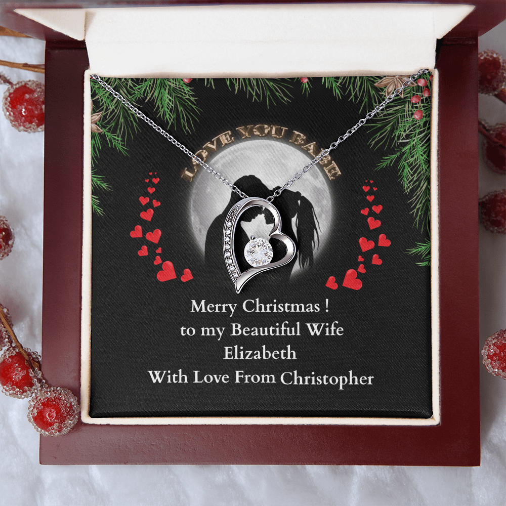 ShineOn-Fulfillment-Jewelry-14k-White-Gold-Finish-Heart-pendant-necklace-in-Luxury-Gift-Box-Christmas-necklace-gift-for-Wife-with-personalized-gift- box-card.

