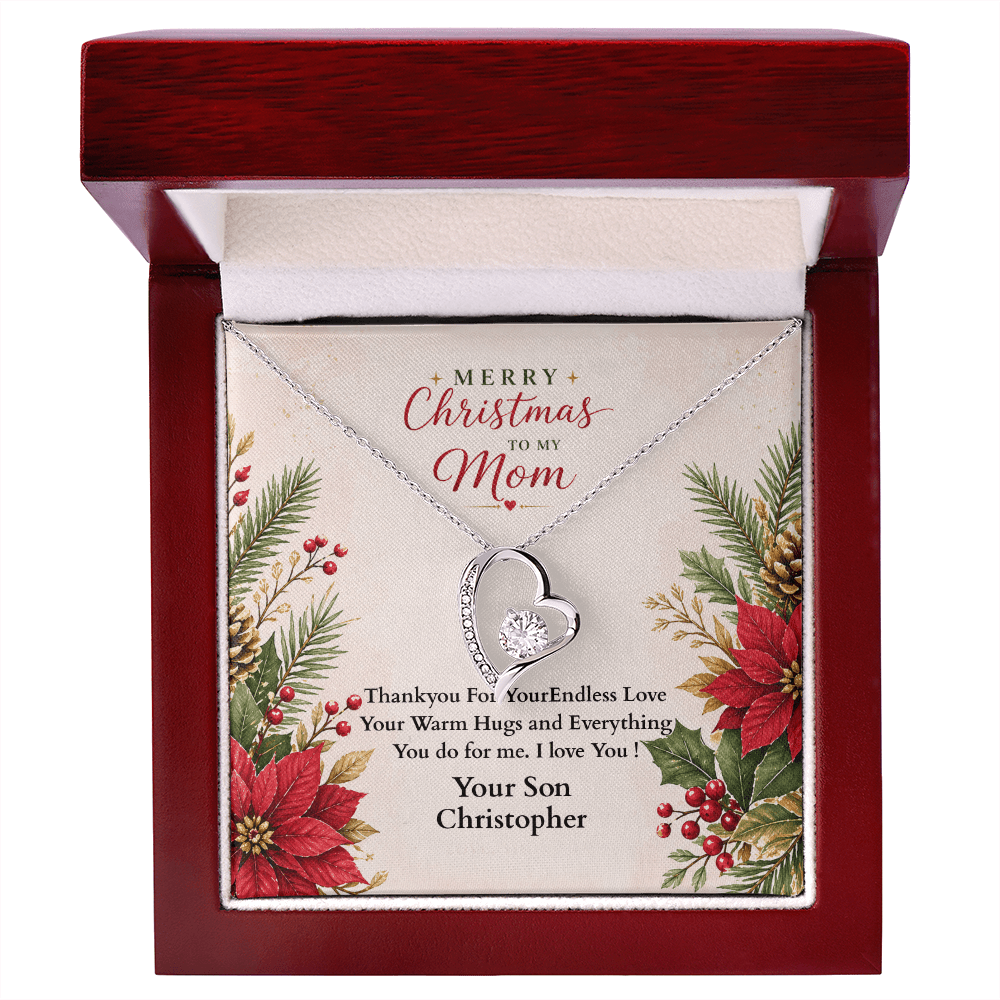 ShineOn-Fulfillment-Jewelry-14k-White-Gold-Finish-Heart-pendant-necklace-in-Luxury-Gift-Box-Christmas-necklace-gift-for-Mom-with-personalized-gift- box-card.