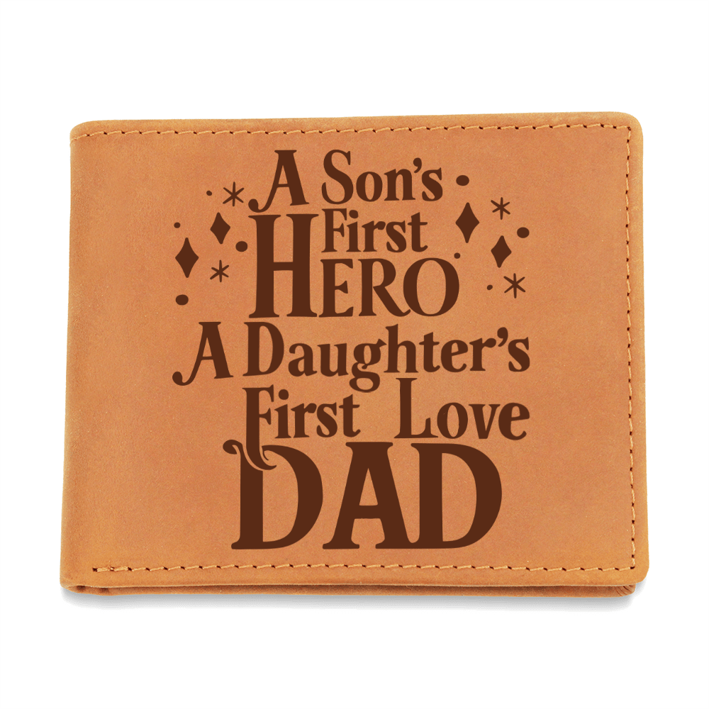 Shine- on -fullfillment-leather- wallet- with -graphic-design- Fathers-Day -gift-from -Son- or- Daughter.