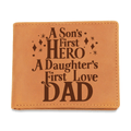 Shine- on -fullfillment-leather- wallet- with -graphic-design- Fathers-Day -gift-from -Son- or- Daughter.