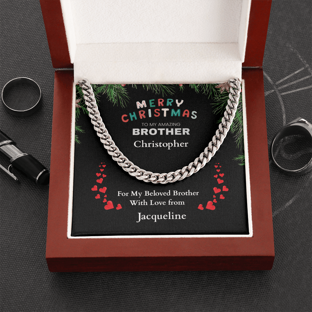 ShineOn-Fulfillment-Jewelry-Cuban-Link-Chain-Jewelry-necklace-in-polished-stainless-steel--in-Luxury-Gift-Box-Mens-Chain-Necklace-Christmas-Gift-for-Brother from Sister.
