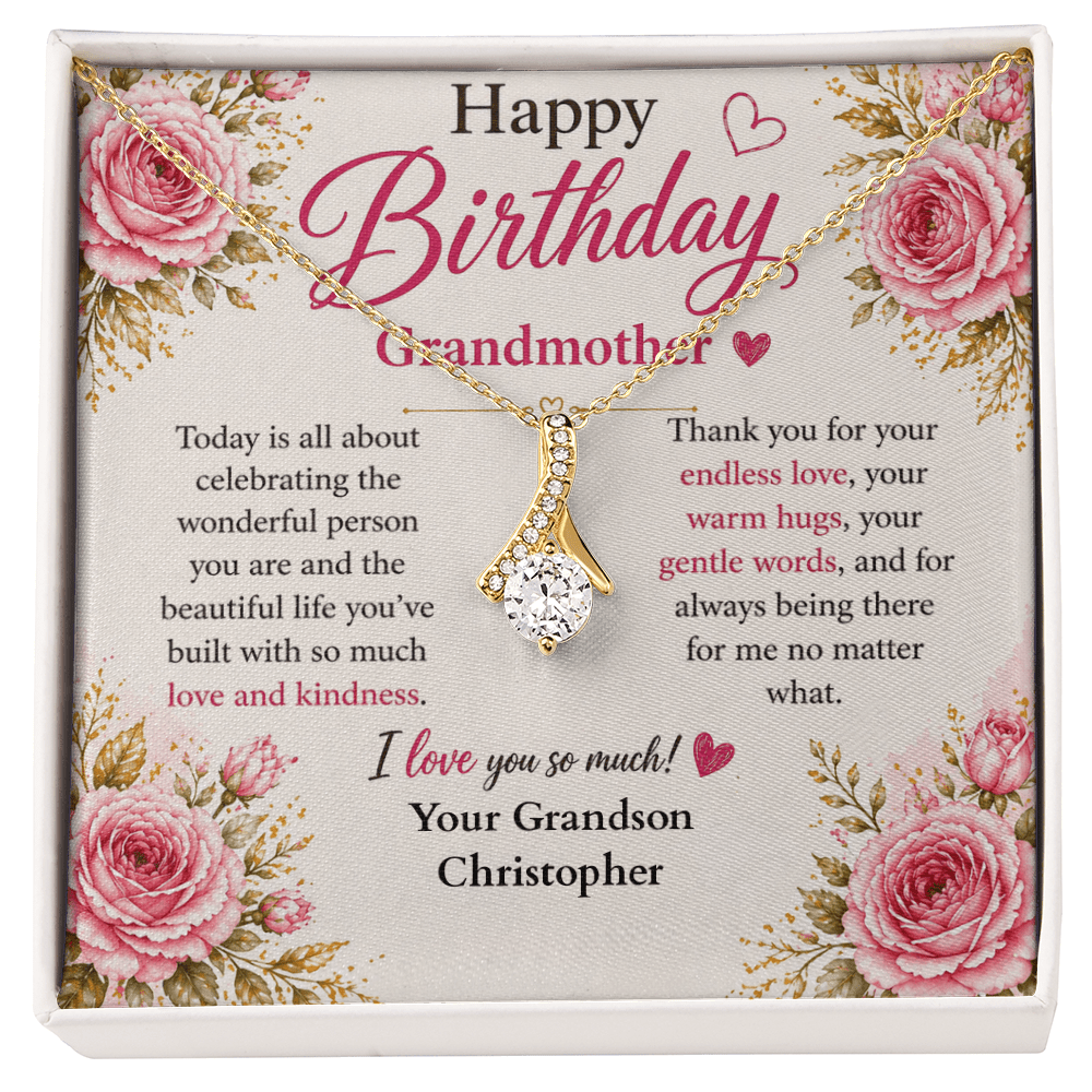 ShineOn-Fulfillment-Jewelry-18K-Yellow-Gold-Finish-Alluring-Beauty-Pendant-necklace-in-Standard-Gift-Box-Birthday-Necklace-for-Grandmother-from-Grandson-with-Personalized-gift-box-card. 

