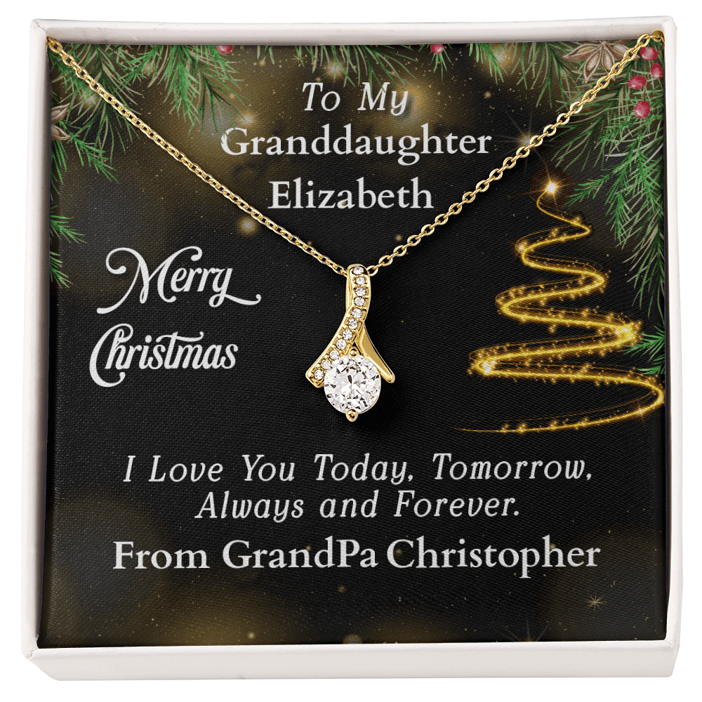 ShineOn-Fulfillment-Jewelry-18K-Yellow-Gold-Finish-Alluring-Beauty-Pendant-necklace-in-Standard-Gift-Box-Christmas-necklace-Gift-for-Granddaughter-with-Personalized-gift-box-card. 

