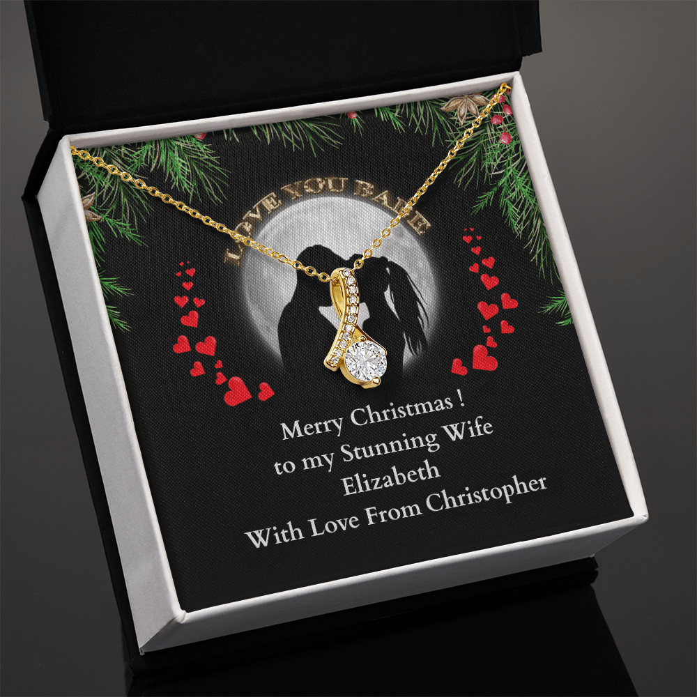 ShineOn-Fulfillment-Jewelry-18K-Yellow-Gold-Finish-Alluring-Beauty-Pendant-necklace-in-Standard-Gift-Box-Christmas-necklace-gift-for-Wife-with-Personalized-gift-box-card. 

