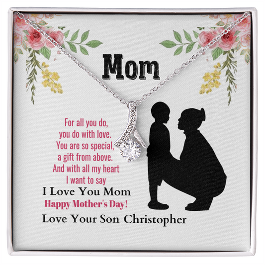 ShineOn-Fulfillment-Jewelry-14k-White-Gold-Finish-Alluring-Beauty-Pendant-Necklace-in-Standard-gift-Box-Mothers-day-Necklace-Gift-for-Mom-from-son