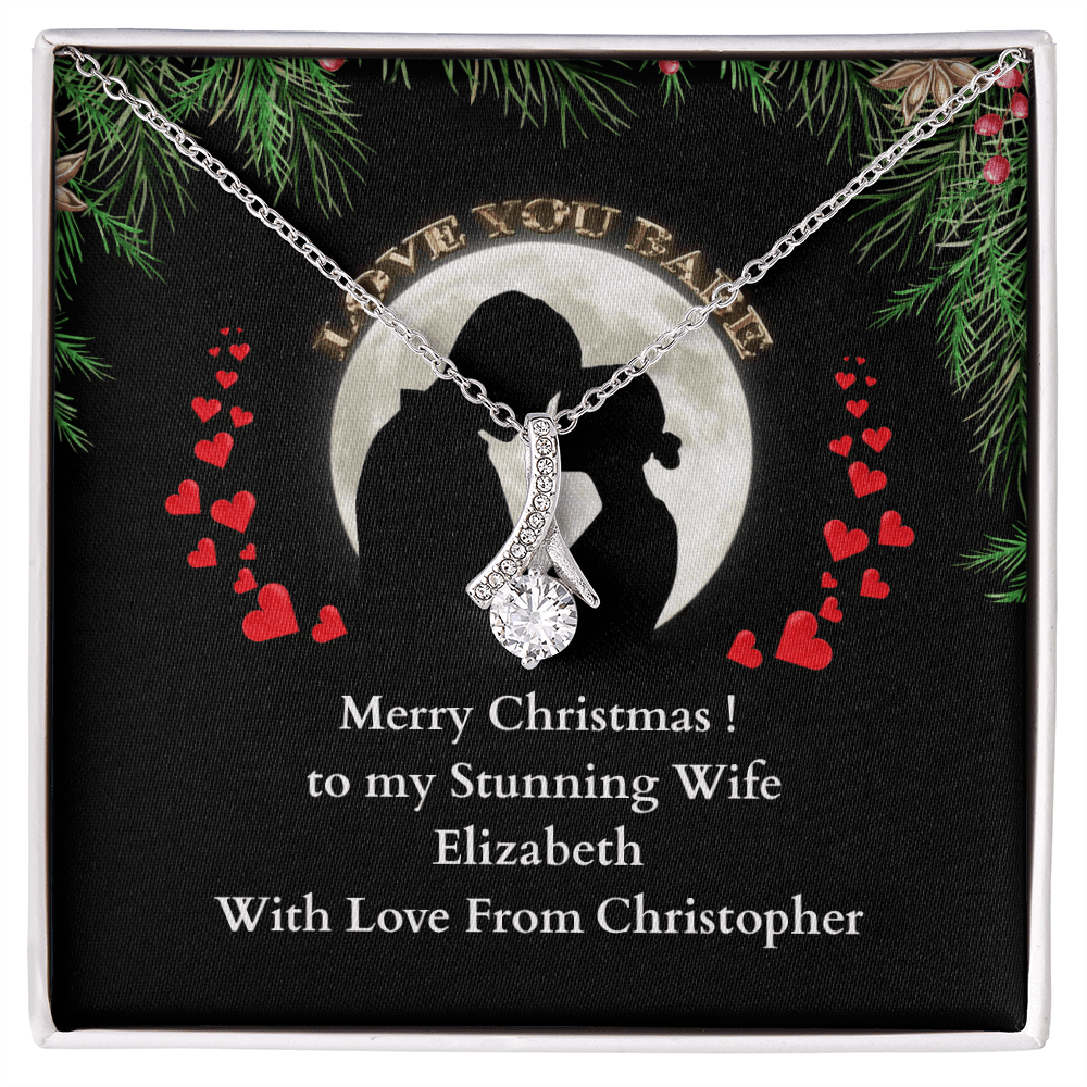 ShineOn-Fulfillment-Jewelry-14k-White-Gold-Finish-Alluring-Beauty-Pendant-necklace-in-Standard-Gift-Box-Christmas-necklace-gift-for-Wife-with-Personalized-gift-box-card. 
