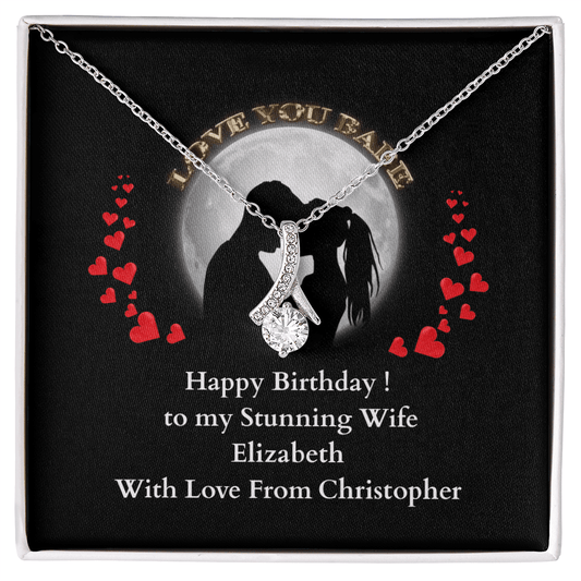 ShineOn-Fulfillment-Jewelry-14k-White-Gold-Finish-Alluring-Beauty-Pendant-necklace-in-Standard-Gift-Box-Birthday-Necklace-for-Wife-with-Personalized-gift-box-card. 
