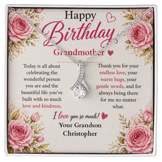 ShineOn-Fulfillment-Jewelry-14k-White-Gold-Finish-Alluring-Beauty-Pendant-necklace-in-Standard-Gift-Box-Birthday-Necklace-for-Grandmother-from-Grandson-with-Personalized-gift-box-card.


