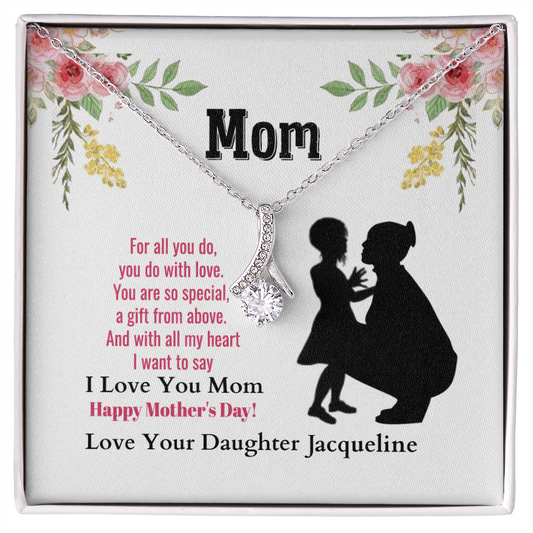 ShineOn-Fulfillment-Jewelry-14k-White-Gold-Finish-Alluring-Beauty-Pendant-Necklace-in-Standard-gift-Box-Mothers-day-Necklace-Gift-for-Mom-from daughter