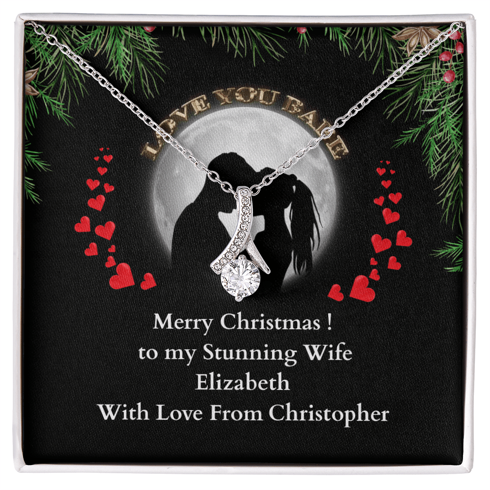 ShineOn-Fulfillment-Jewelry-14k-White-Gold-Finish-Alluring-Beauty-Pendant-necklace-in-Standard-Gift-Box-Christmas-necklace-gift-for-Wife-with-Personalized-gift-box-card. 

