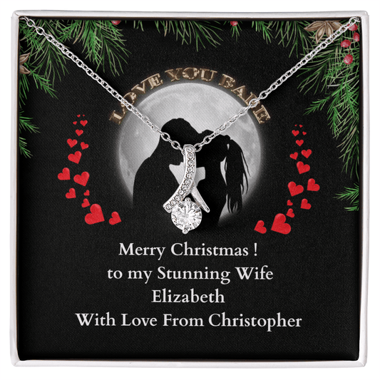 ShineOn-Fulfillment-Jewelry-14k-White-Gold-Finish-Alluring-Beauty-Pendant-necklace-in-Standard-Gift-Box-Christmas-necklace-gift-for-Wife-with-Personalized-gift-box-card. 

