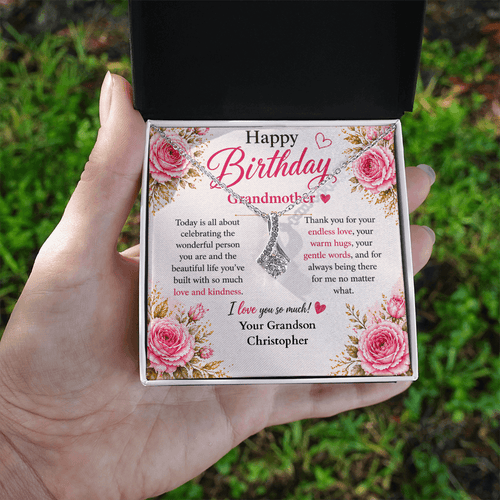 ShineOn-Fulfillment-Jewelry-14k-White-Gold-Finish-Alluring-Beauty-Pendant-necklace-in-Standard-Gift-Box-Birthday-Necklace-for-Grandmother-from-Grandson-with-Personalized-gift-box-card.

