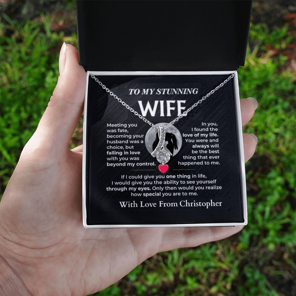 ShineOn-Fulfillment-Jewelry-14k-White-Gold-Finish-Alluring-Beauty-Pendant-necklace-in-Standard-Gift-Box-Necklace-Gift-for-Wife-with-Personalized-gift-box-card. 

