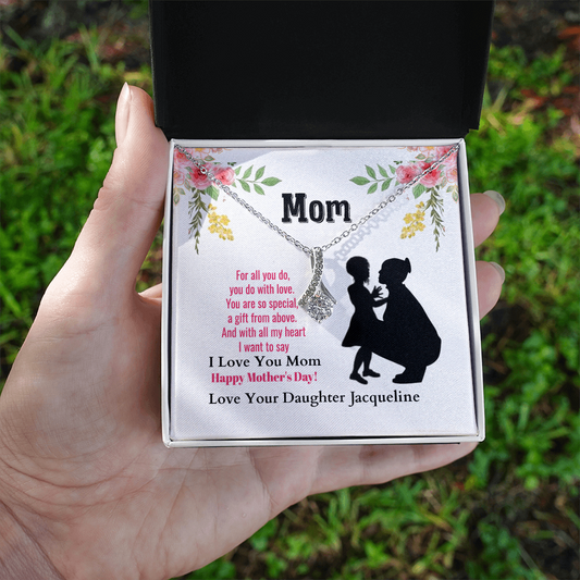 ShineOn-Fulfillment-Jewelry-14k-White-Gold-Finish-Alluring-Beauty-Pendant-Necklace-in-Standard-gift-Box-Mothers-day-Necklace-Gift-for-Mom-from daughter