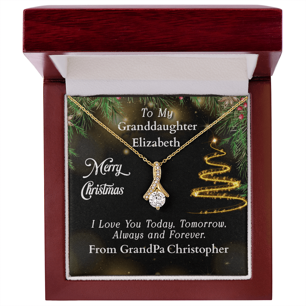 ShineOn-Fulfillment-Jewelry-18K-Yellow-Gold-Finish-Alluring-Beauty-Pendant-necklace-in-Luxury-Gift-Box-Christmas-necklace-Gift-for-Granddaughter-with-Personalized-gift-box-card. 

